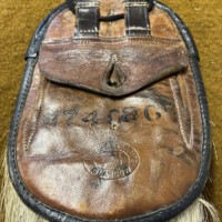 Vintage Scottish Military Horsehair Sporran by Leckie Graham's Glasgow Stamped C&M 1929