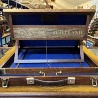 Vintage Bank Of Scotland Travelling Clerks Lectern Case
