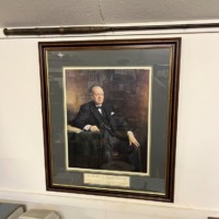 Vintage Print of The Rt Hon Sir Winston Churchill (K.G., O.M., C.H.) from the Original Oil Painting by Sir Oswald Birley in 1946
