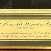 Vintage Print of The Rt Hon Sir Winston Churchill (K.G., O.M., C.H.) from the Original Oil Painting by Sir Oswald Birley in 1946