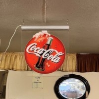 Vintage Illuminated Hanging Coca Cola Sign
