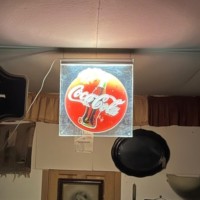 Vintage Illuminated Hanging Coca Cola Sign