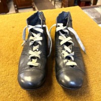 Vintage Leather Rugby Boots Size 7