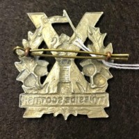 WW1 Tyneside Scottish White Metal Cap Badge