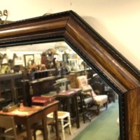 Vintage Octagonal Wood and Gesso Wall Mirror