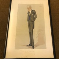 Victorian Framed Vanity Fair SPY Lithograph of The Duke of Cleveland "The Fourth Duke"