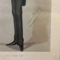 Victorian Framed Vanity Fair SPY Lithograph of The Duke of Cleveland "The Fourth Duke"