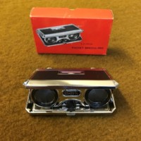 Vintage Folding Pocket Binoculars 2.5 x 2.5 mm in Original Box