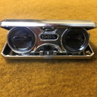 Vintage Folding Pocket Binoculars 2.5 x 2.5 mm in Original Box