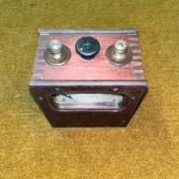 Vintage Wooden Cased Voltmeter White Elec Inst Co London