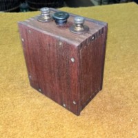 Vintage Wooden Cased Voltmeter White Elec Inst Co London