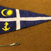 Vintage Royal Selngor Yacht Club (Malaysia) Pennant with Rope and Toggle