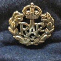 Vintage RAF Ordinary Airman's Peaked Cap c/w Brass Cap Badge