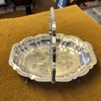 Antique Silver Plated Fruit Dish by Walker & Hall