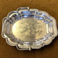 Antique Silver Plated Fruit Dish by Walker & Hall