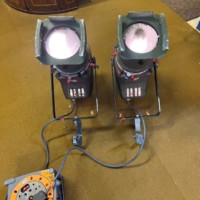Vintage Pair of Strand Co Theatre Lamps from Chichester Festival Theatre
