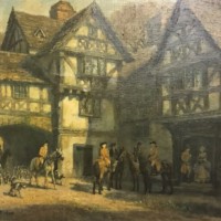 Oleograph Print “Meet at the Manor”
