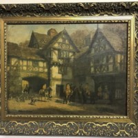 Oleograph Print “Meet at the Manor”