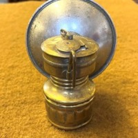Antique Butterfly Trade Mark Brass Carbide Miners Lamp