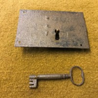 Victorian Iron Lock and Key