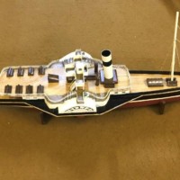 Vintage Scratch Built Mississippi Paddle Steamer / River Boat "Louisa"