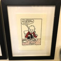 "Oor Wullie" Limited Edition Hand-Made Cotton Paper Screen Print by John Patrick Reynolds EAS Studios Dundee