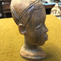 Vintage West African Hand Carved Hardwood Bust