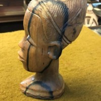 Vintage West African Hand Carved Hardwood Bust