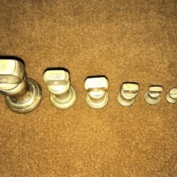 Set of 7 Brass Weights 1/4 Oz to 1 Lb