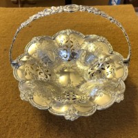 Victorian Silver Plated Fruit Bowl Marked JS&S for John Sherwood & Sons Birmingham