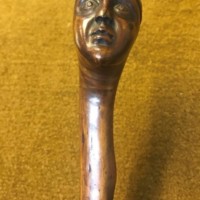 Antique Carved Blackthorn Walking Stick in the shape of a Face