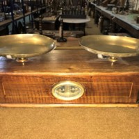 Mahogany and Brass Bakers Scales