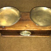 Mahogany and Brass Bakers Scales