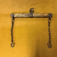 Antique Swingle / Single Tree Horse Yoke with Original Blacksmith Made Iron Attachments