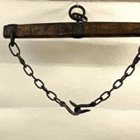 Antique Swingle / Single Tree Horse Yoke with Original Blacksmith Made Iron Attachments