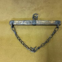 Antique Swingle / Single Tree Horse Yoke with Original Blacksmith Made Iron Attachments