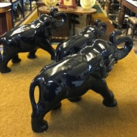 Vintage Set of 3 Sylvac Pottery Elephants