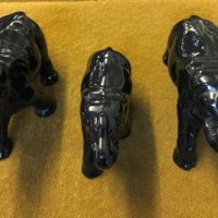 Vintage Set of 3 Sylvac Pottery Elephants