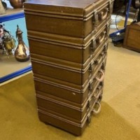 Vintage Stacking Suitcase Shaped Small Chest of Drawers