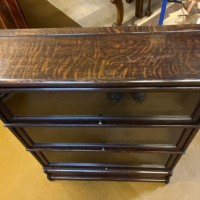 Antique 3 Tier Globe Wernicke Oak Barrister's Bookcase