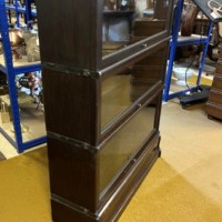 Antique 3 Tier Globe Wernicke Oak Barrister's Bookcase