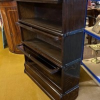 Antique 3 Tier Globe Wernicke Oak Barrister's Bookcase