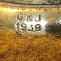 WW2 Brass Air Raid Warning / Gas Alarm Bell Marked G&J 1939