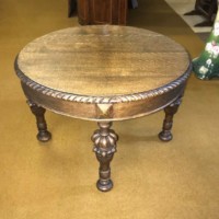 Antique Carved Oak Occasional / Coffee Table with Pineapple Carved Legs