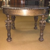 Antique Carved Oak Occasional / Coffee Table with Pineapple Carved Legs