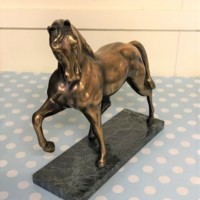 Bronze Effect Trotting Horse