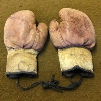 Vintage SD&G New York Boxing Gloves Brown / Tan Leather