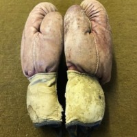 Vintage SD&G New York Boxing Gloves Brown / Tan Leather