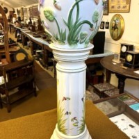 Vintage Ceramic Planter on Pedestal