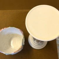 Vintage Ceramic Planter on Pedestal
